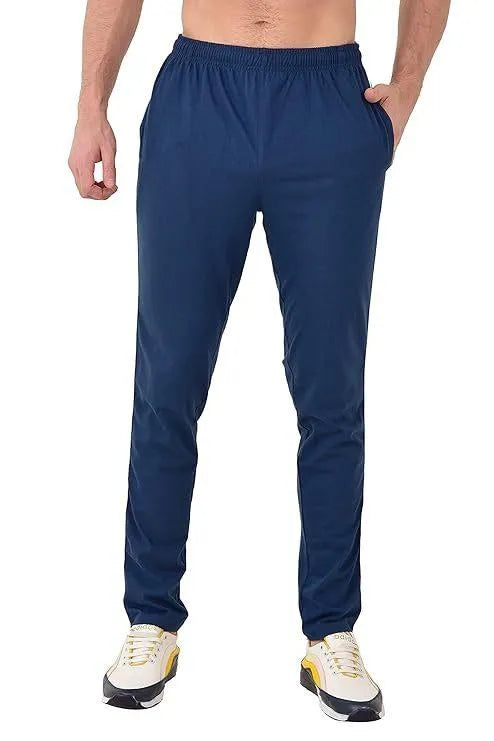 Air Force Blue Casual Fit Cotton Joggers - Pylnam