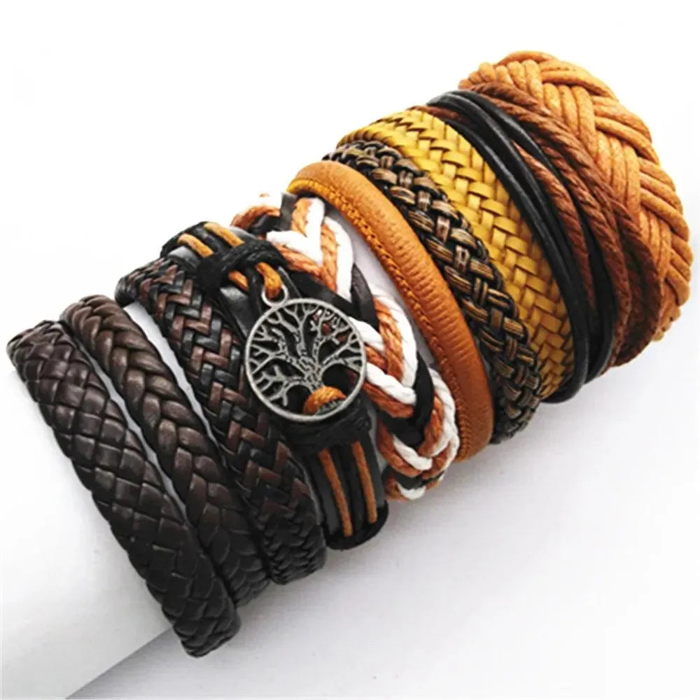 Artisan Crafted 10-Piece Woven Bracelet Collection - Pylnam