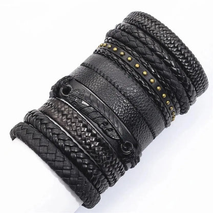 Artisan Crafted 10-Piece Woven Bracelet Collection - Pylnam