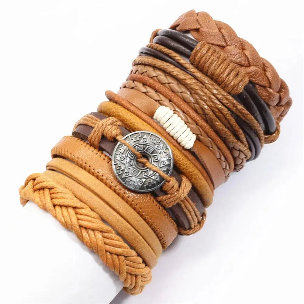 Artisan Crafted 10-Piece Woven Bracelet Collection - Pylnam