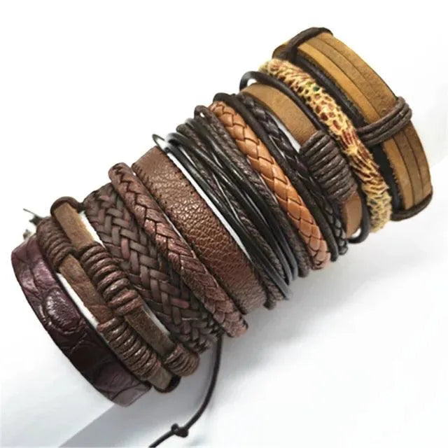 Artisan Crafted 10-Piece Woven Bracelet Collection - Pylnam