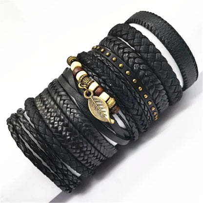 Artisan Crafted 10-Piece Woven Bracelet Collection - Pylnam