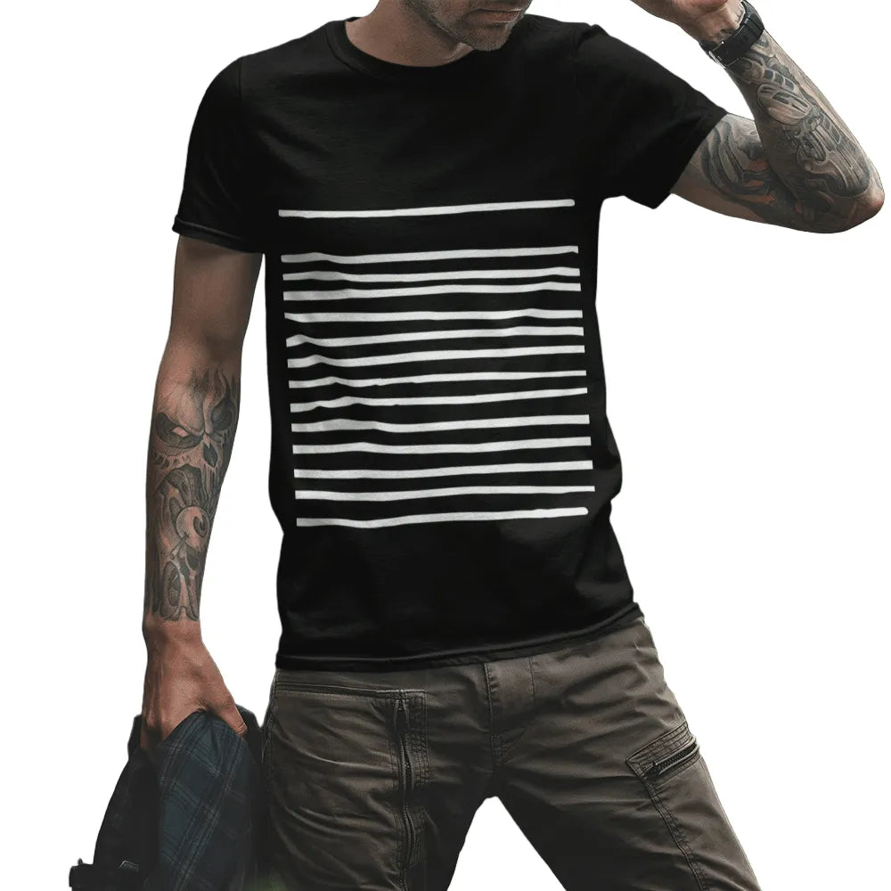 Black Lines Essential Tee - Pylnam