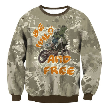 Camo Chic Digital Print Round Neck Sweater - Pylnam