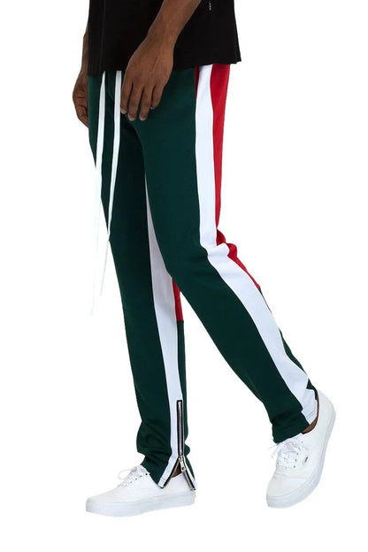 Chic Color Block Slim Fit Athletic Pants - Pylnam