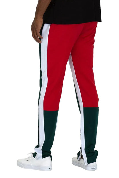 Chic Color Block Slim Fit Athletic Pants - Pylnam