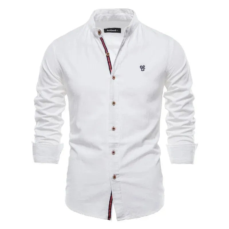 Classic Long Sleeve Cotton Dress Shirt - Pylnam