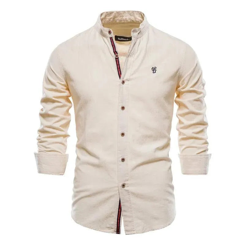 Classic Long Sleeve Cotton Dress Shirt - Pylnam