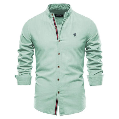 Classic Long Sleeve Cotton Dress Shirt - Pylnam