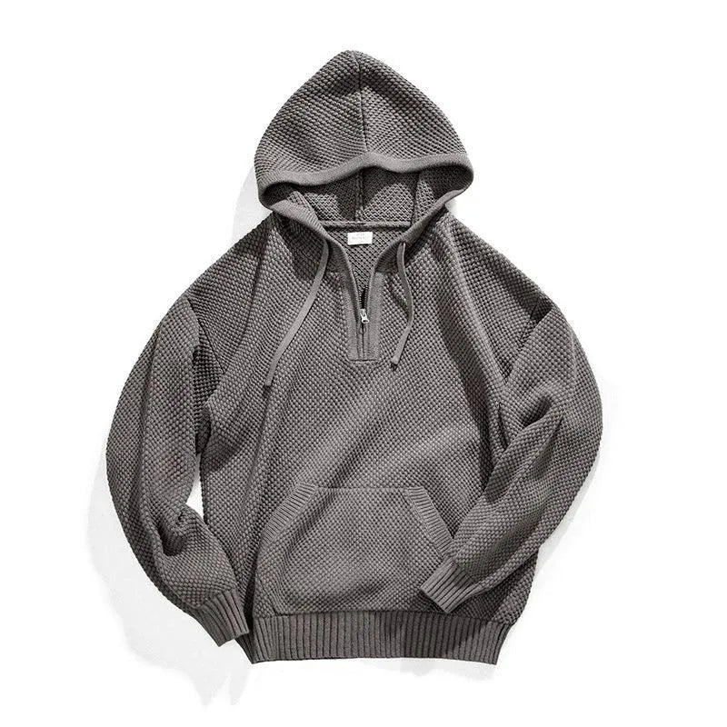 Cozy Pineapple 1/4 Zip Knit Hoodie - Pylnam