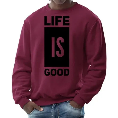 Cozy Vibes Life Is Good Pullover - Pylnam