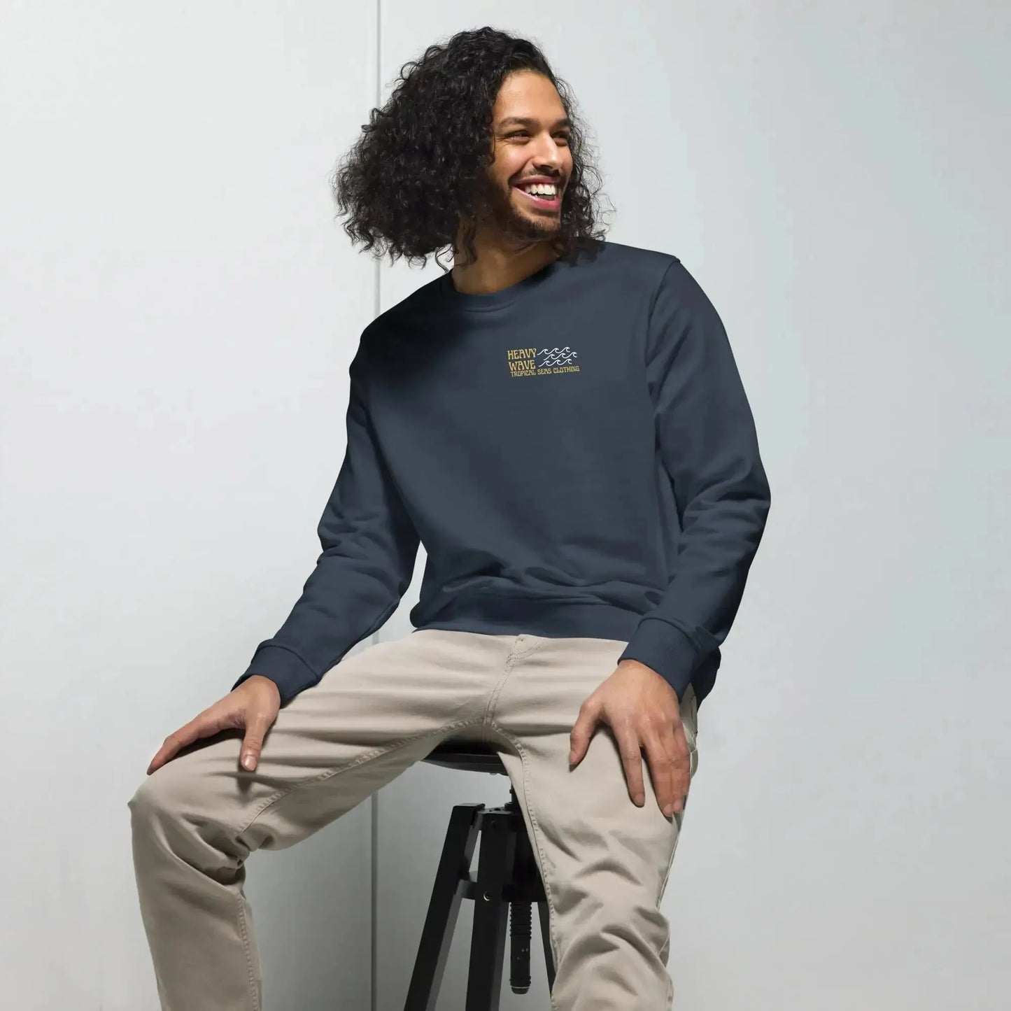 Eco-Conscious Men's Heavy Wave Sweatshirt - Pylnam