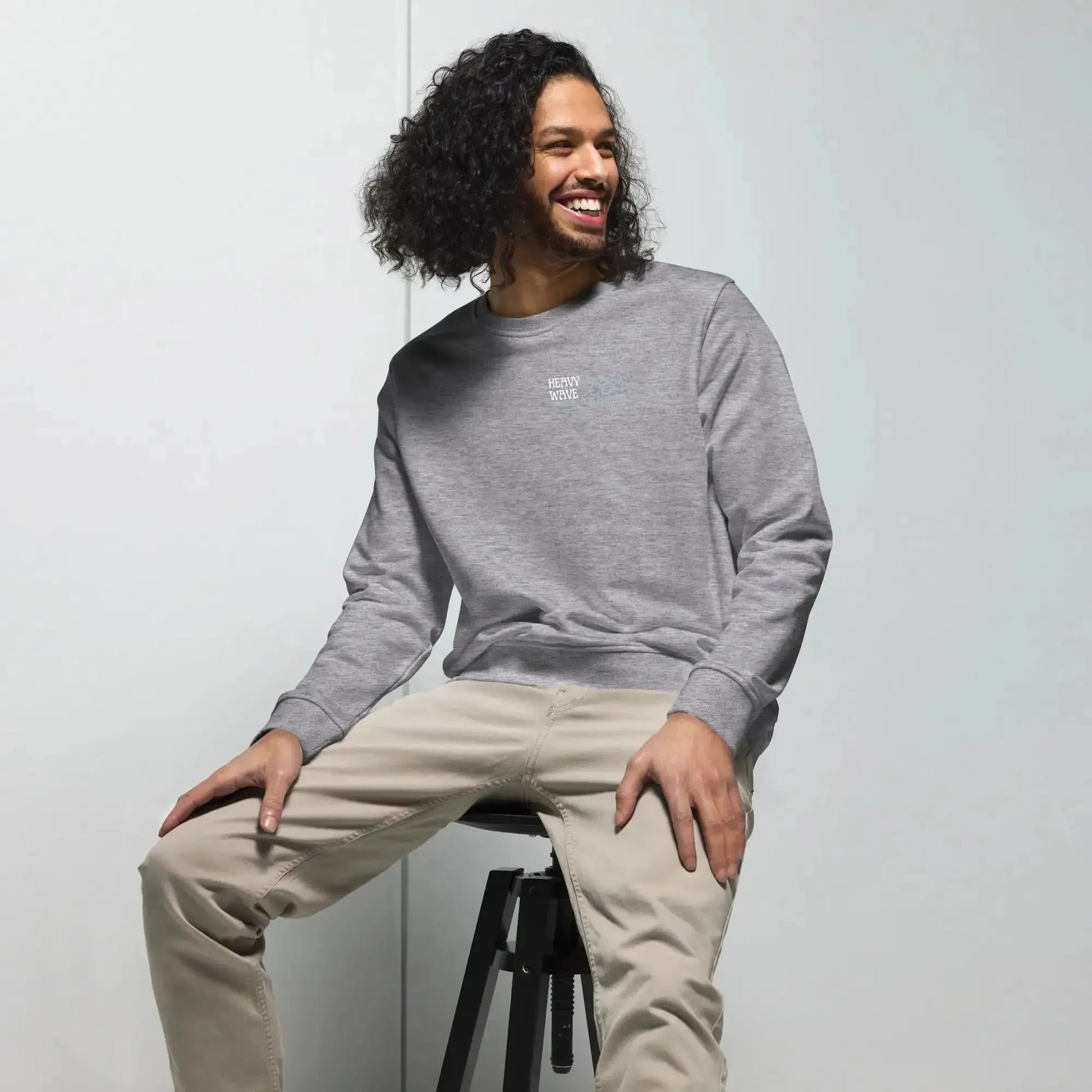 Eco-Conscious Men's Heavy Wave Sweatshirt - Pylnam