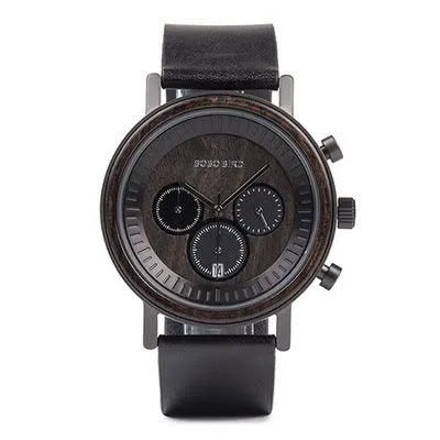 Elegant Wooden Chronograph Timepiece - Pylnam