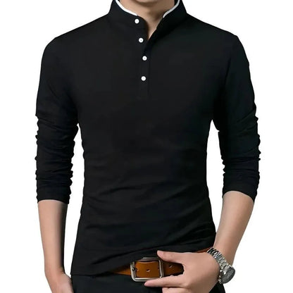 Elevated Long Sleeve Collar Shirt - Pylnam