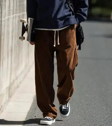 Cozy Cord Comforts: Relaxed Fit Corduroy Pants for Men