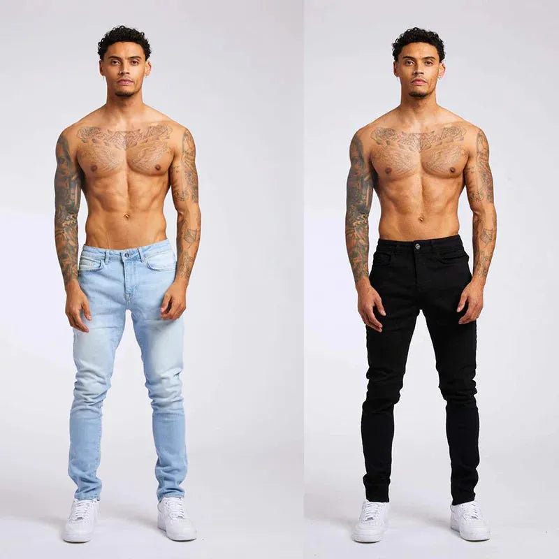 Men's Slim Fit High Waist Jeans - Pylnam