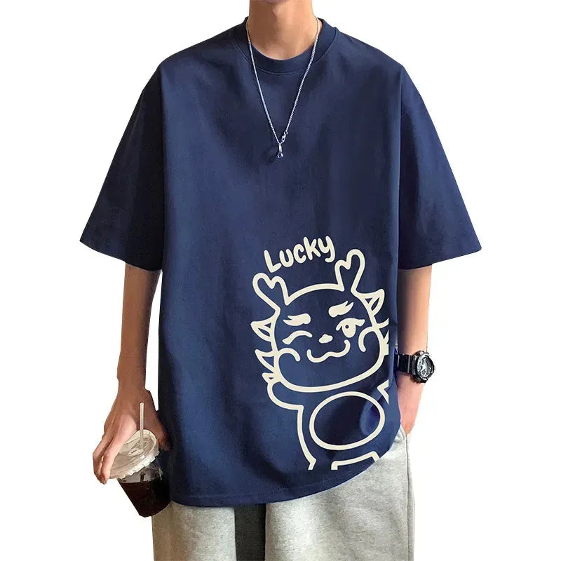 Lucky Chill Men's Oversized Short Sleeve Tee - Pylnam