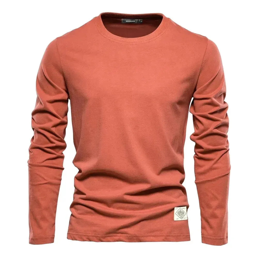 Luxurious 100% Cotton Long Sleeve Tee - Pylnam