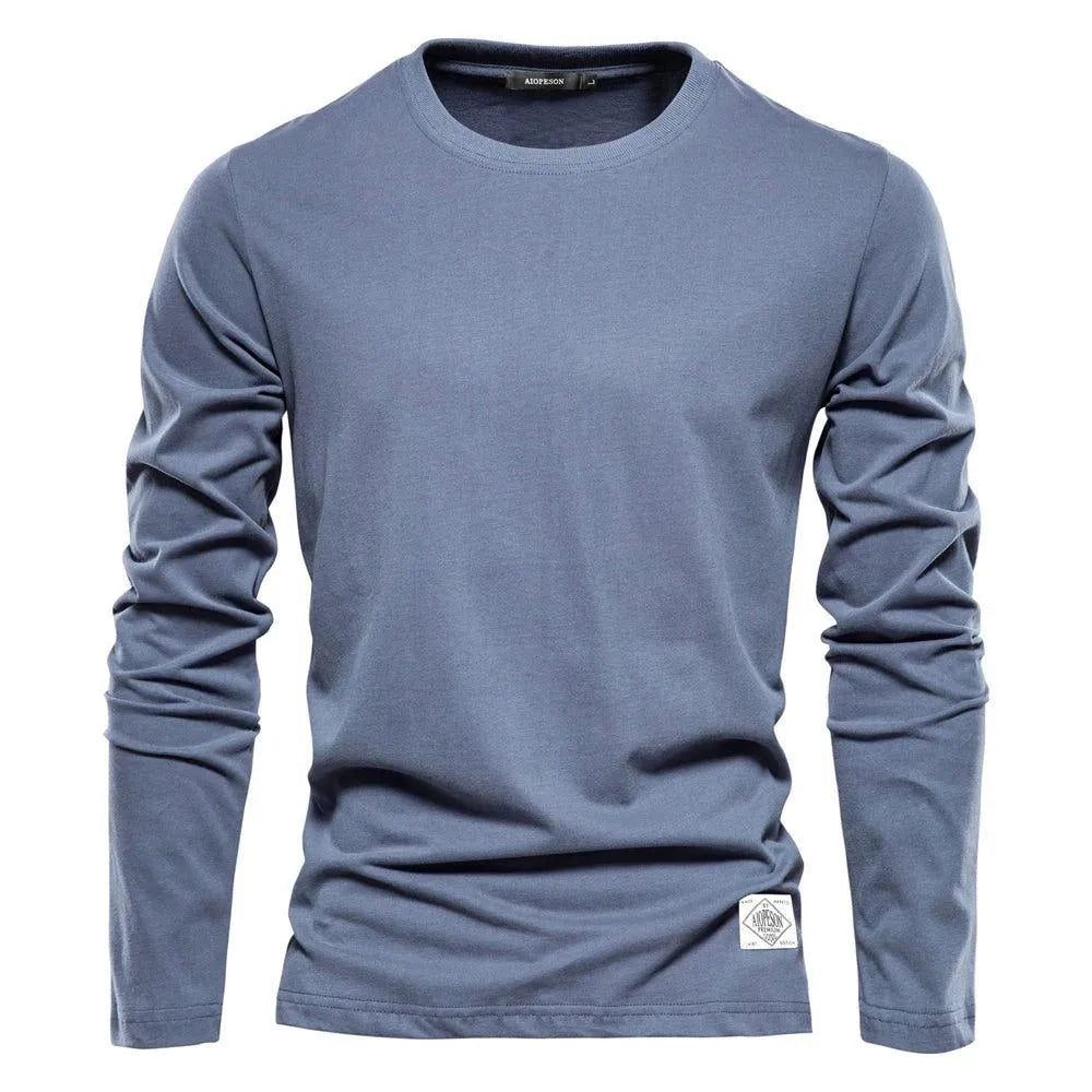 Luxurious 100% Cotton Long Sleeve Tee - Pylnam