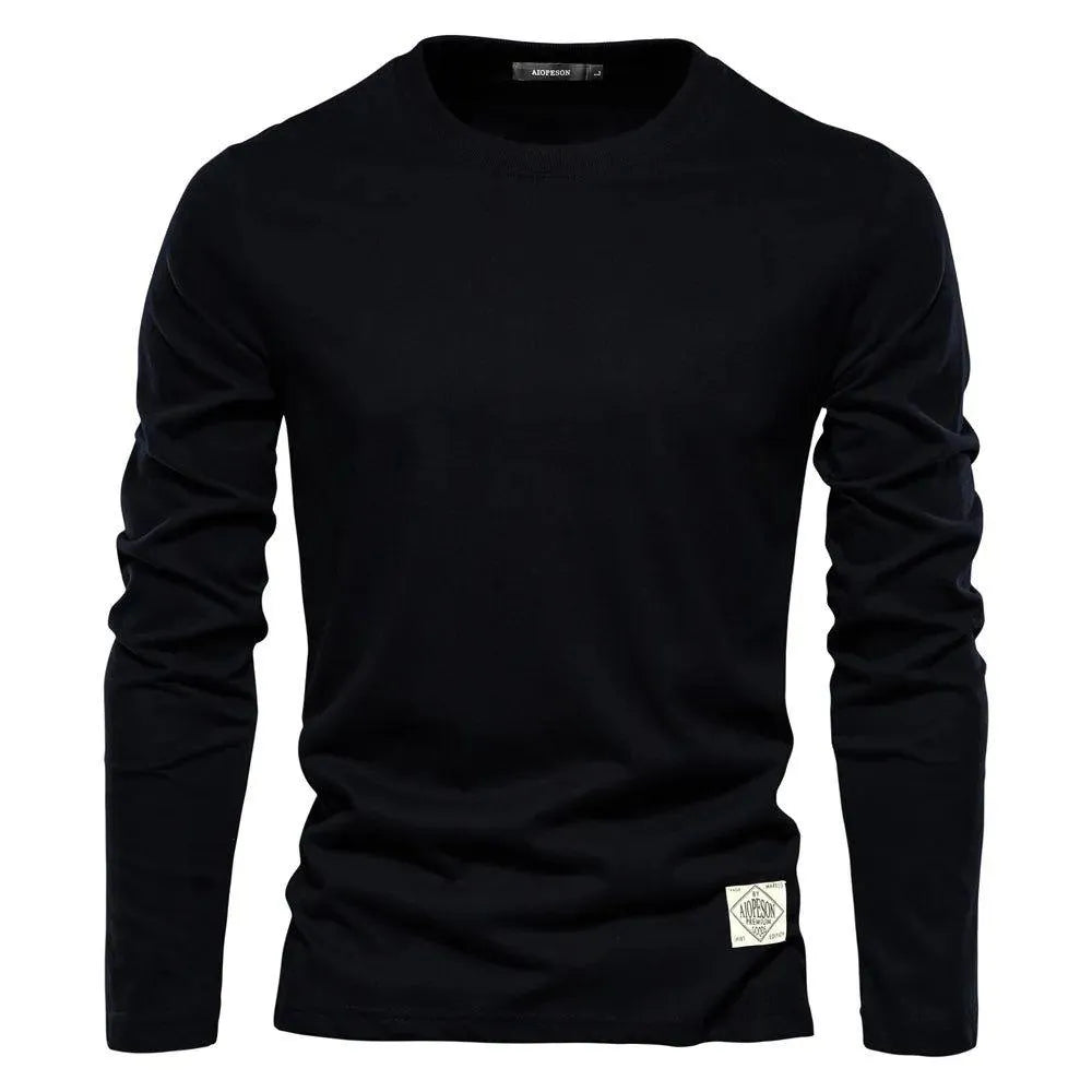 Luxurious 100% Cotton Long Sleeve Tee - Pylnam