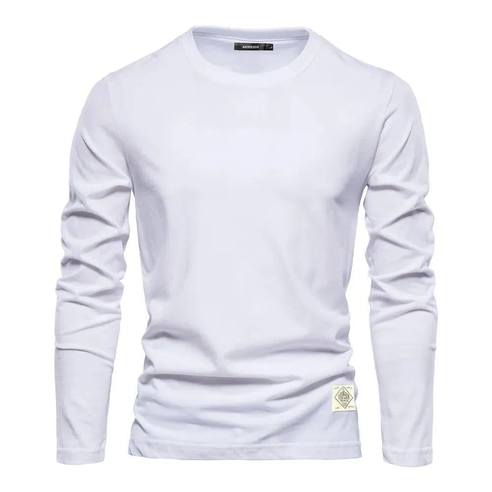 Luxurious 100% Cotton Long Sleeve Tee - Pylnam