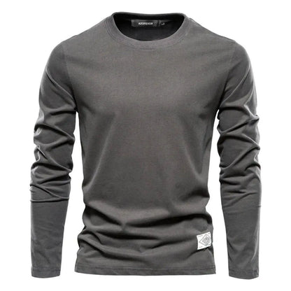 Luxurious 100% Cotton Long Sleeve Tee - Pylnam