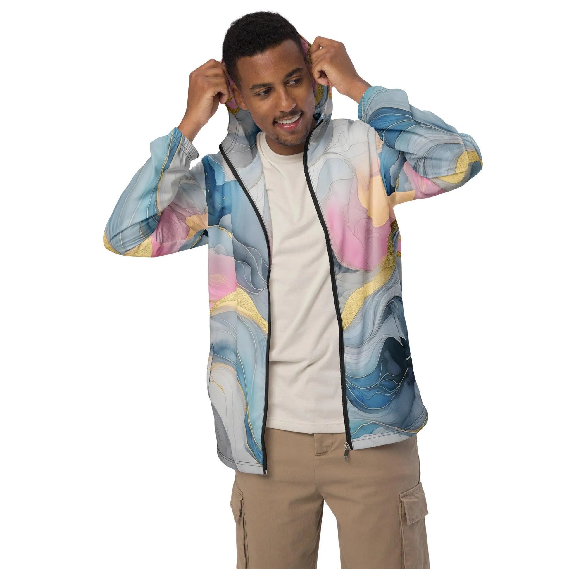 Marble Sky Waterproof Hooded Jacket - Pylnam