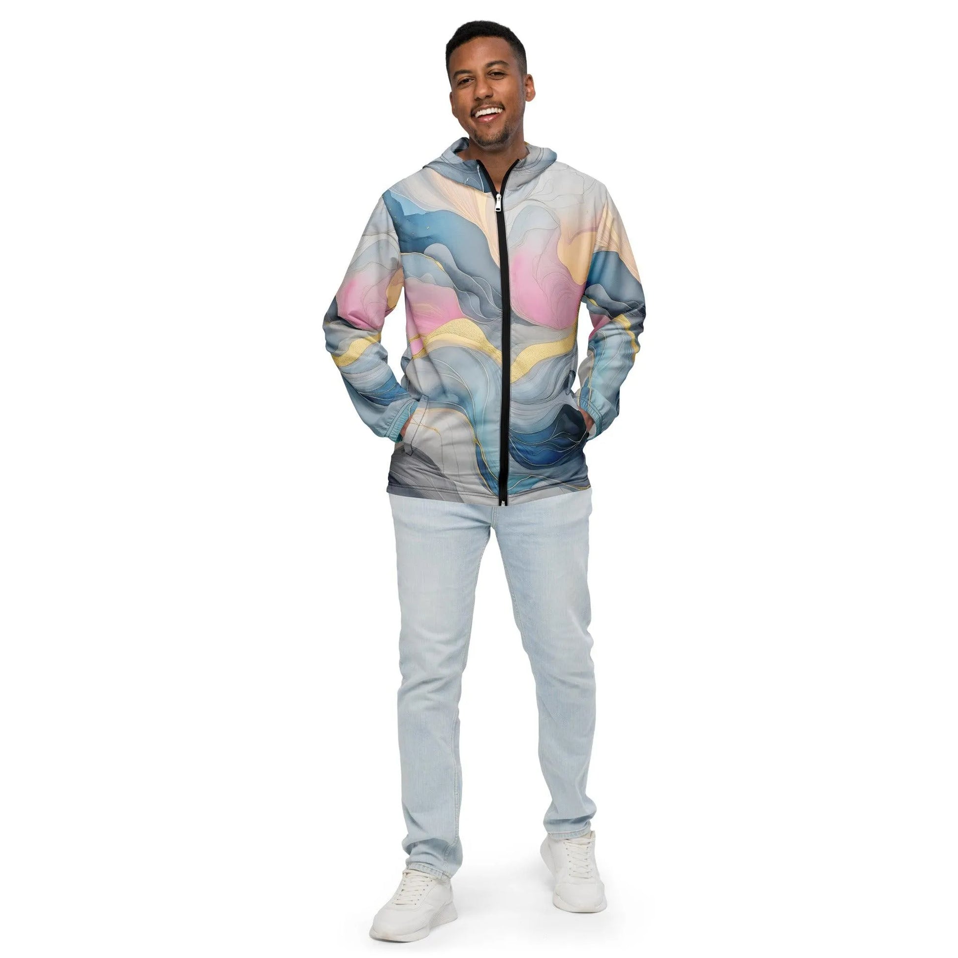 Marble Sky Waterproof Hooded Jacket - Pylnam