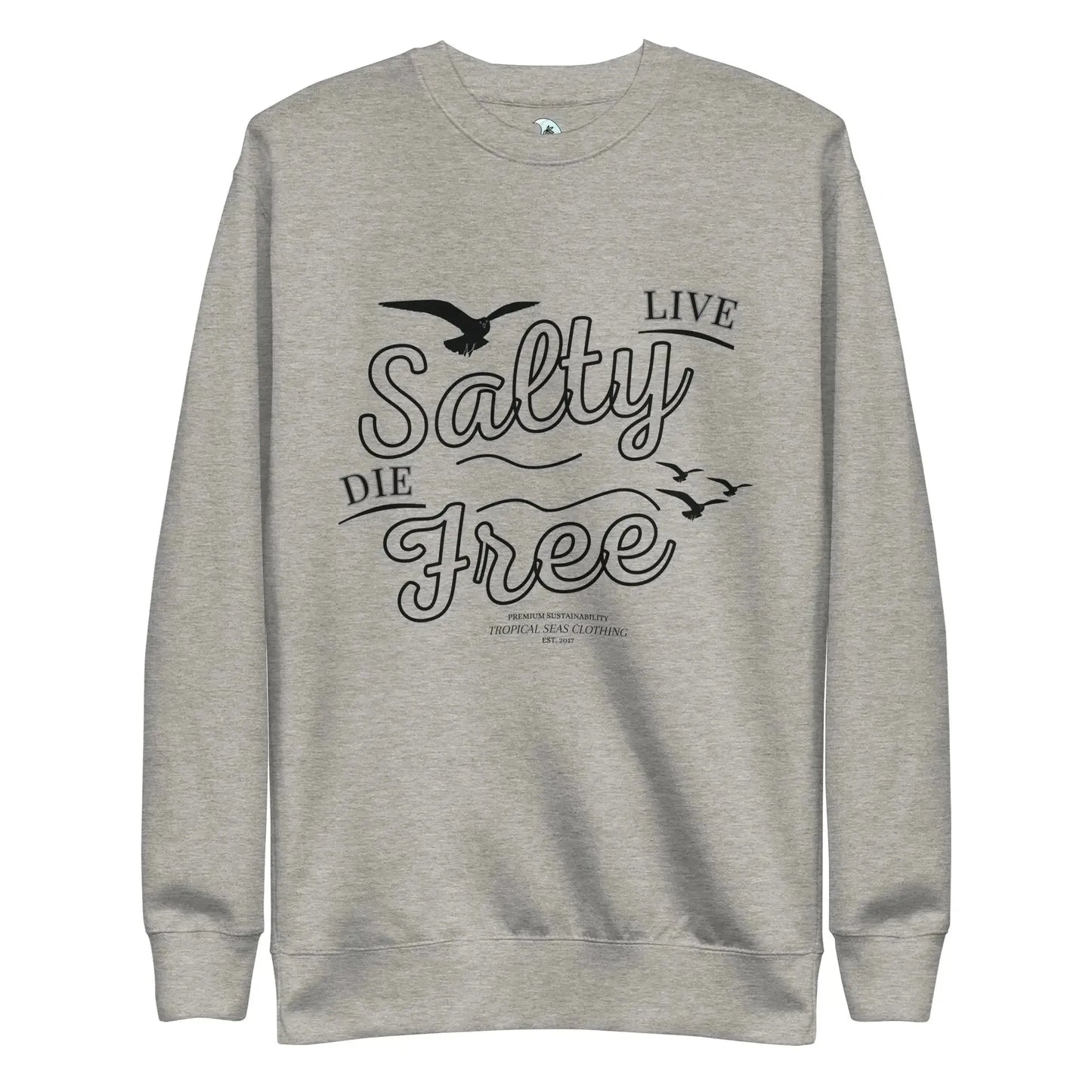 Men's Adventure Awaits "Live Salty, Die Free" Sweatshirt - Pylnam