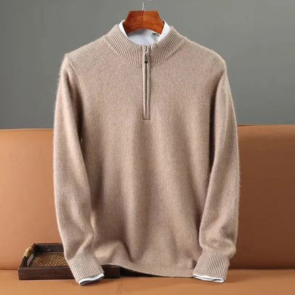 Men's Luxe Mink & Cashmere Thermal Sweater - Pylnam