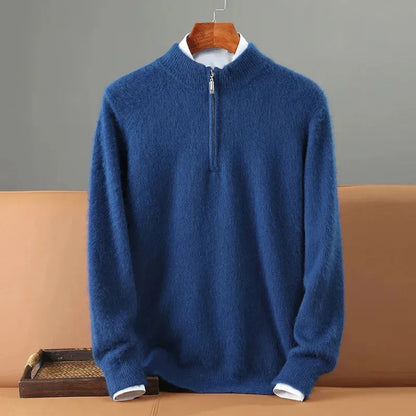 Men's Luxe Mink & Cashmere Thermal Sweater - Pylnam