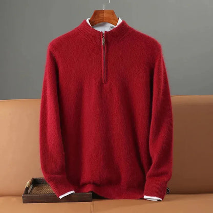 Men's Luxe Mink & Cashmere Thermal Sweater - Pylnam