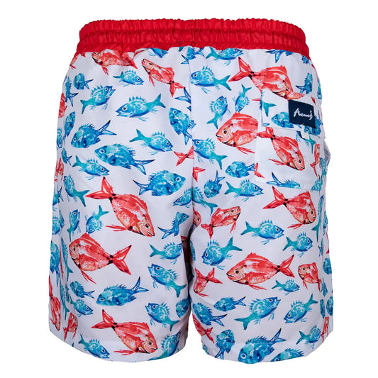 Men's Swim Trunks with Marine Design and Quick-Dry Fabric for Active Water Sports