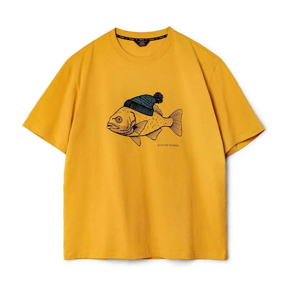 Nautical Retro Fish Graphic Tee - Pylnam