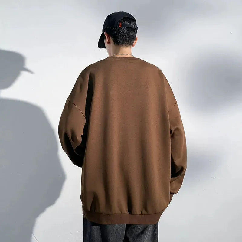 Patchwork Comfort: Oversized Men's Cozy Bear Sweatshirt - Pylnam