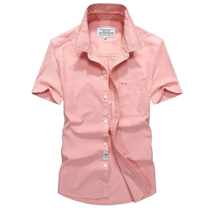 Premium Oxford Short Sleeve Shirt for Casual Elegance - Pylnam