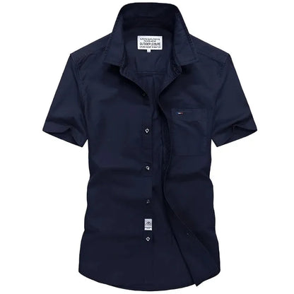 Premium Oxford Short Sleeve Shirt for Casual Elegance - Pylnam