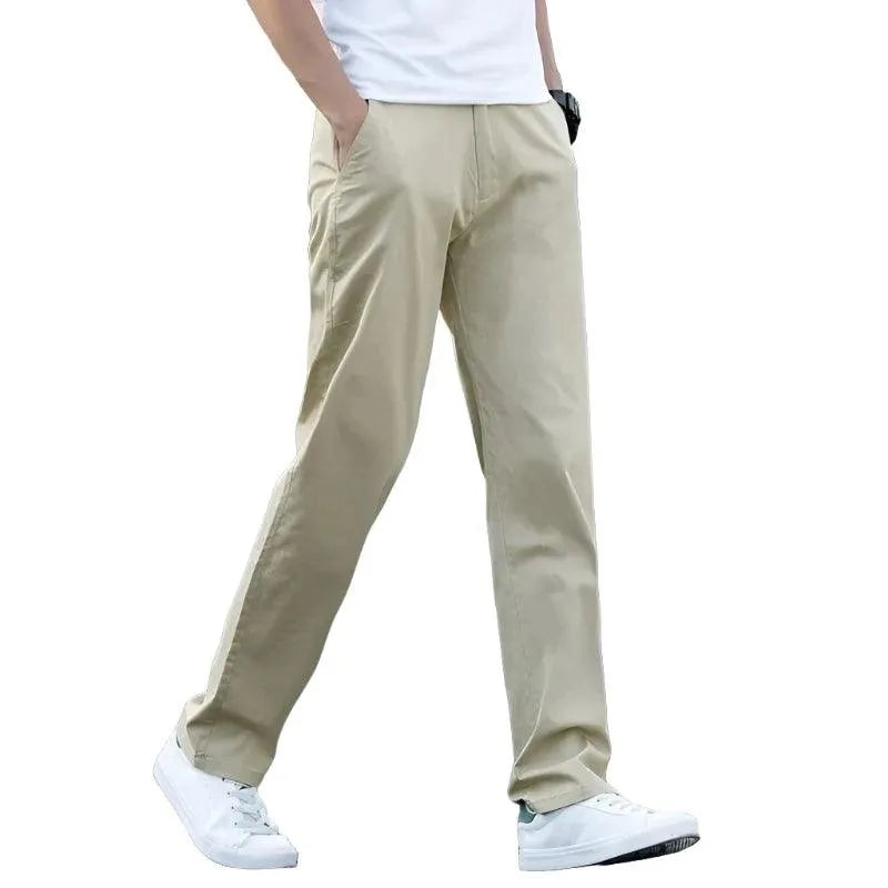 Premium Stretch Cotton Trousers for Business and Casual Wear - Pylnam