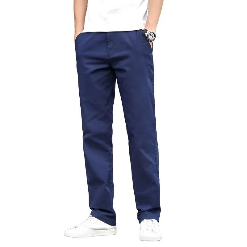 Premium Stretch Cotton Trousers for Business and Casual Wear - Pylnam