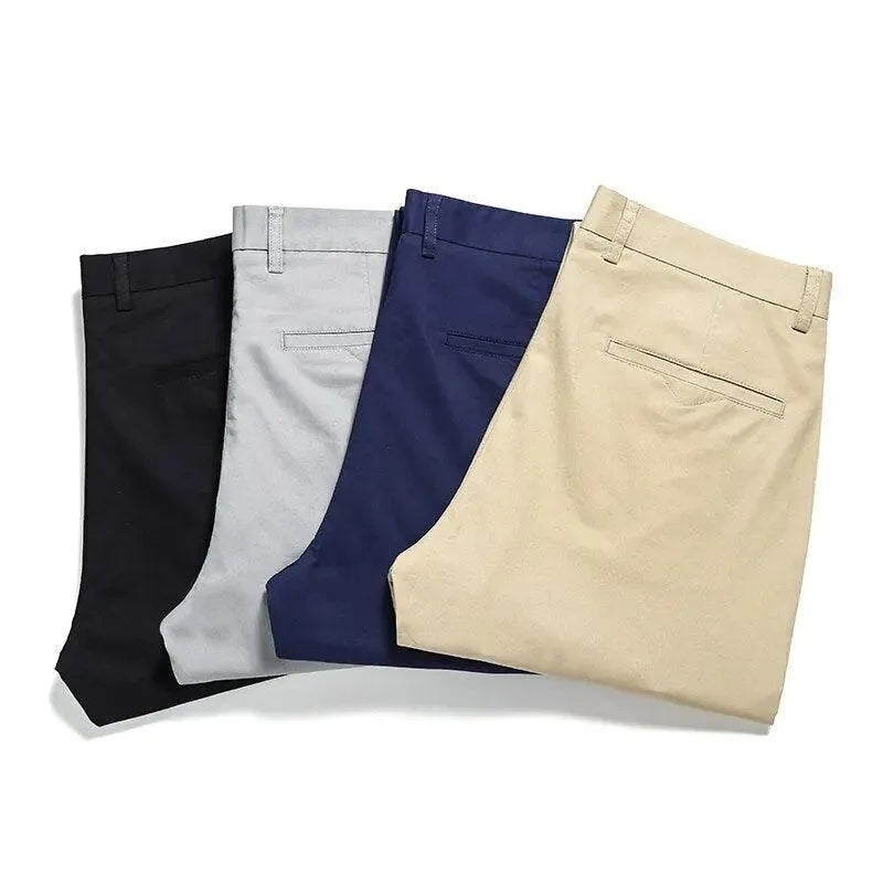 Premium Stretch Cotton Trousers for Business and Casual Wear - Pylnam