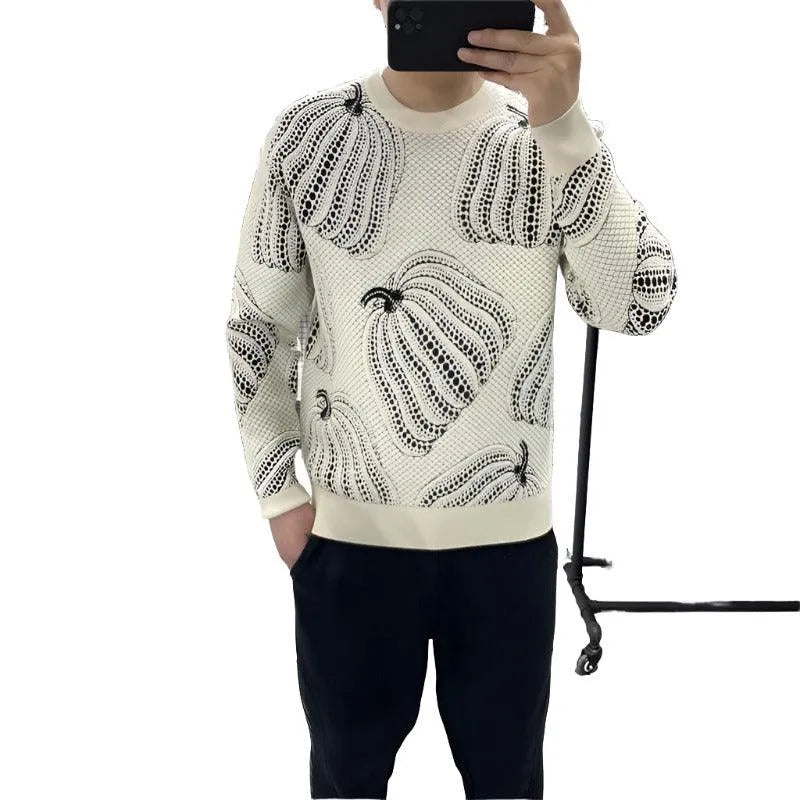 Pumpkin Jacquard Sweater - Pylnam