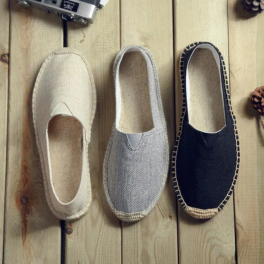 Retro Fit Linen Loafers - Pylnam