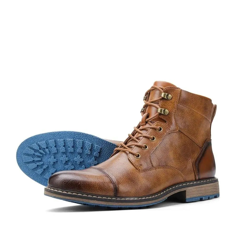 Retro Leather Boots - Pylnam