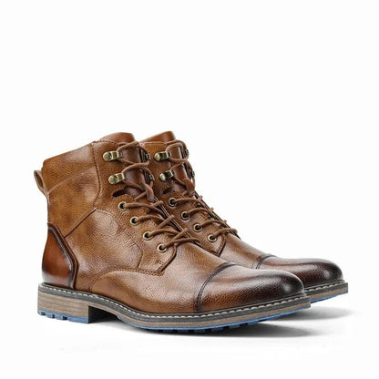 Retro Leather Boots - Pylnam