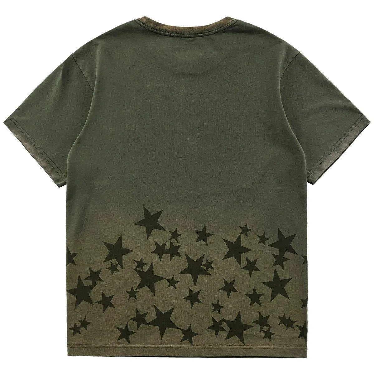 Retro Star Distressed Short Sleeve T-Shirt - Pylnam