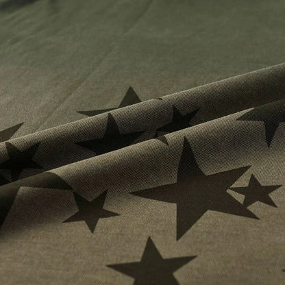 Retro Star Distressed Short Sleeve T-Shirt - Pylnam