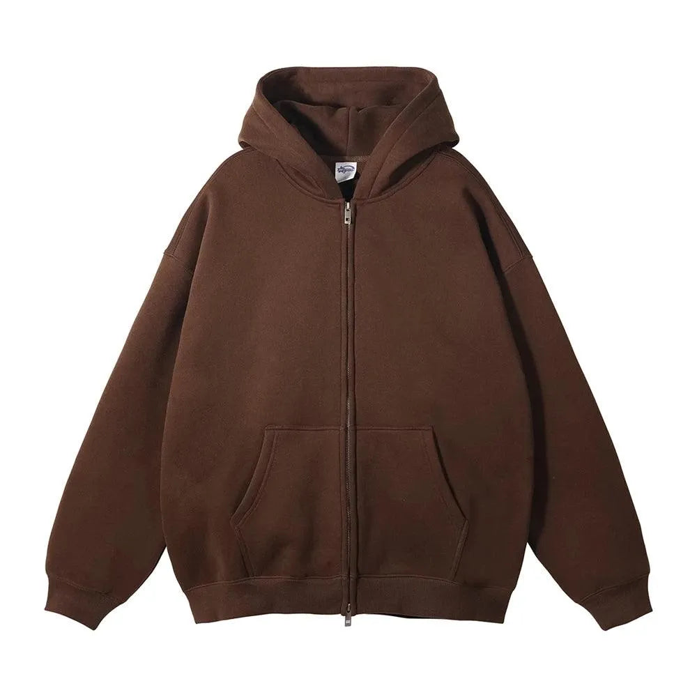 Retro Street Fleece Hoodie - Pylnam