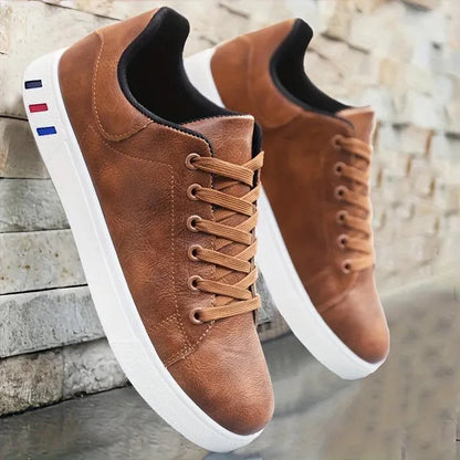 Royal Stride Luxe Leather Sneakers - Pylnam