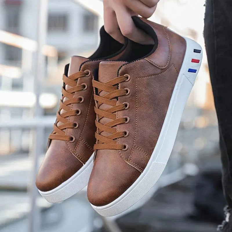 Royal Stride Luxe Leather Sneakers - Pylnam